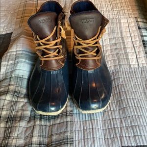 navy sperry duck boots